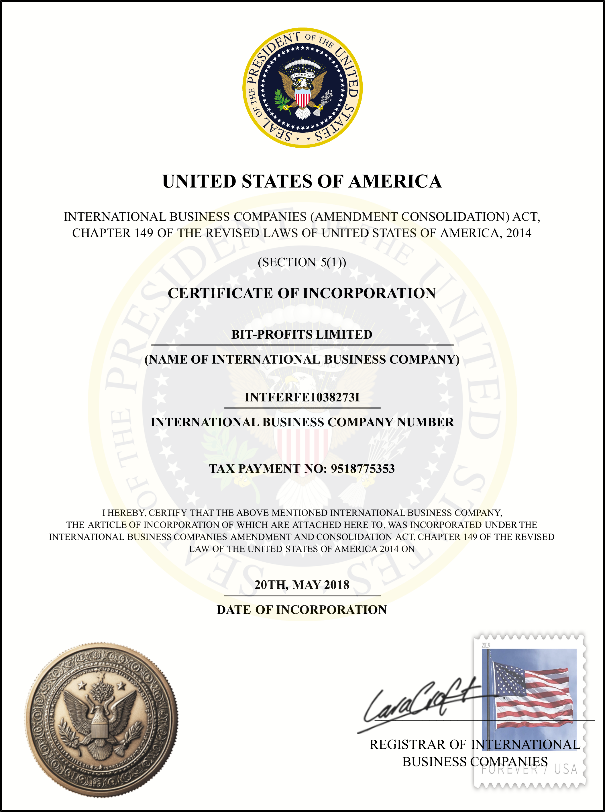 certificate
